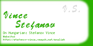 vince stefanov business card